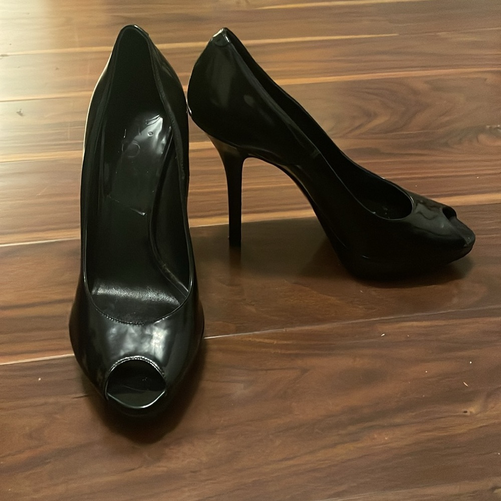 Christian Dior black patent leather heels size 6.5